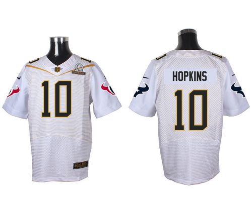 Nike Texans #10 DeAndre Hopkins White 2016 Pro Bowl Men's Stitched NFL Elite Jersey